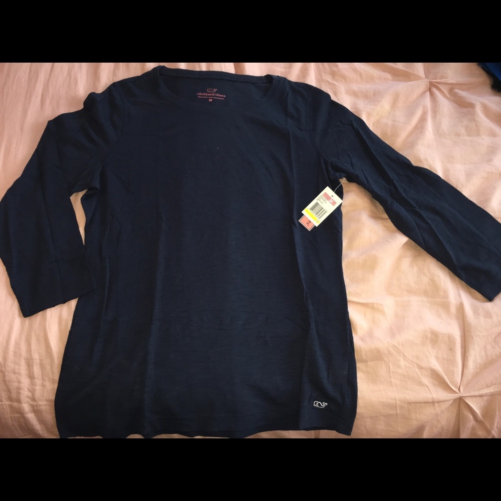 VV 3/4 Sleeve Top in Navy